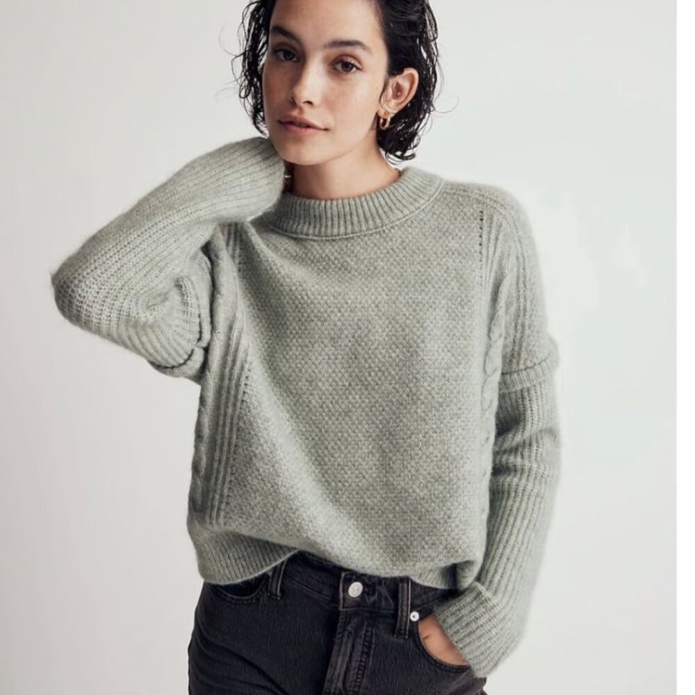 Madewell Gray Crew Neck Sweater
